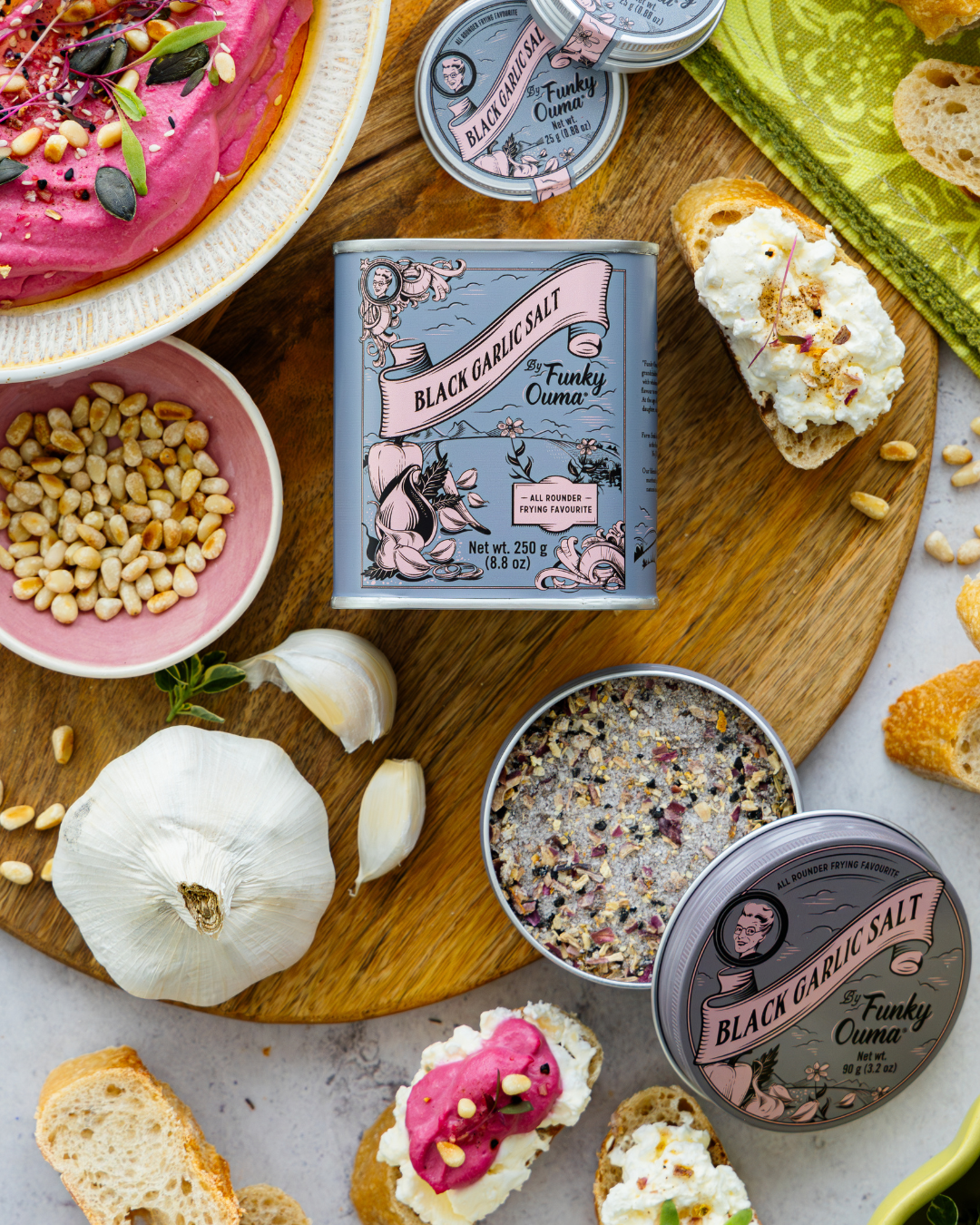 Black Garlic Salt Travel Tin